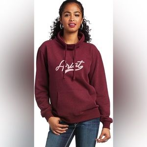 EUC Women’s Ariat REAL Logo Script Cowl Sweatshirt - Medium